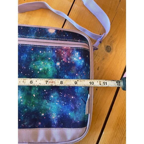 Kids School Space/Galaxy purple&blue lunchbox. Adjustable strap. insulated. - Picture 6 of 7
